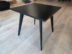 Square Black Dining Table | Meeting/Café /Lounge | Adjustable Feet - 80cm - Image 6