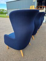 Fritz Hansen Ro Luxury Lounge Chairs | Navy Blue | by Jaime Hayon - Set of 4 - Image 9