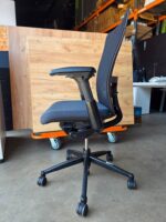Haworth Zody Comforto Ergonomic Mesh Task Office Chair | Grey Seat | Adjustable - Image 5