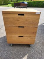 Light Wood Office Desk with Matching 3 Drawer Mobile Pedestal - 140cm - Image 6
