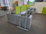 4 Person Bench Desk, Workstation Bank | Screens + 4 Integrated Pedestals - 160cm - Image 14