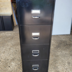 Ryman Black Filing Cabinet | 4 Drawer Metal Office Lockable Storage - 132cm