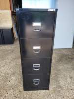 Ryman Black Filing Cabinet | 4 Drawer Metal Office Lockable Storage - 132cm
