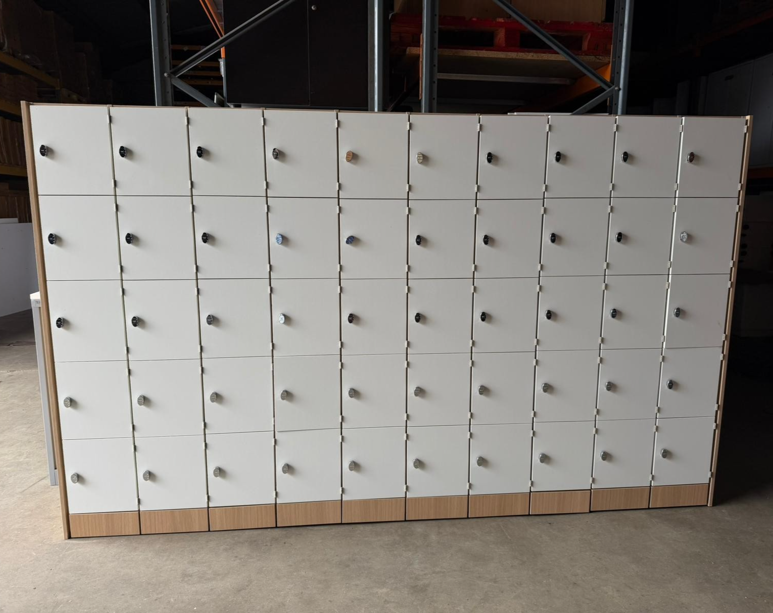 Buy Used Office Furniture Online - Multiple Compartments Safety Locker by My Used Furniture – Lockable Staff Storage with 50 Doors