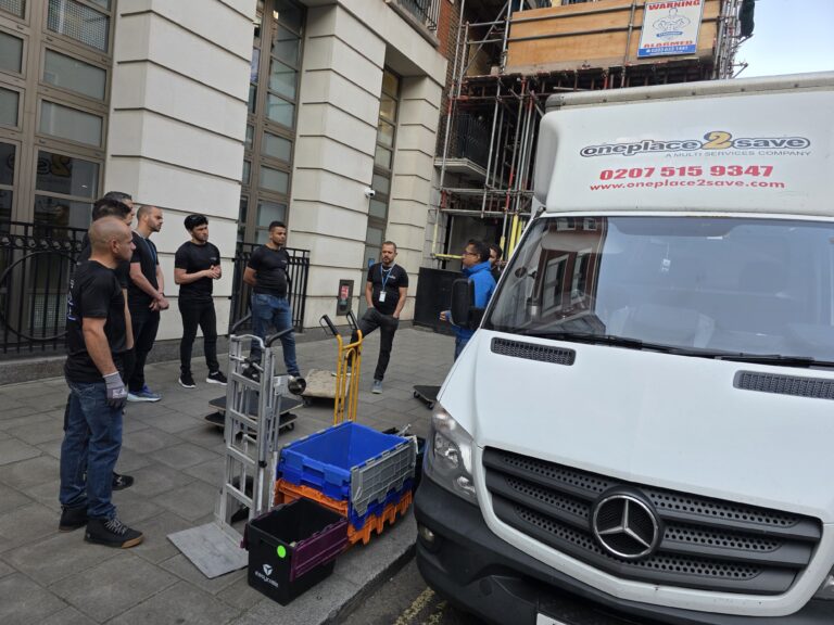 office relocation in London Truck Waiting For Loading