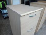 4 Drawer Filing Cabinet | Office Maple-Effect Storage with Plastic Handles - Image 4