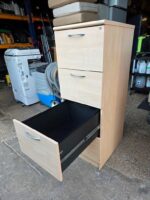 4 Drawer Filing Cabinet | Office Maple-Effect Storage with Plastic Handles - Image 7
