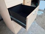 4 Drawer Filing Cabinet | Office Storage Lockable Maple-Effect with Handles - Image 5