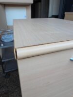 4 Drawer Filing Cabinet | Office Storage Lockable Maple-Effect with Handles - Image 8