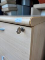 4 Drawer Filing Cabinet | Office Storage Lockable Maple-Effect with Handles - Image 9