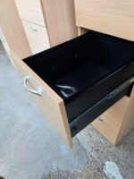 4 Drawer Filing Cabinet | Beech-Effect Office Storage with Lockable Drawers - Image 4