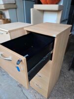 4 Drawer Filing Cabinet | Beech-Effect Office Storage with Lockable Drawers - Image 6