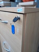 4 Drawer Filing Cabinet | Beech-Effect Office Storage with Lockable Drawers - Image 7
