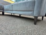 L-Shape Corner Grey Sofa with Suede-Effect Fabric | 5 Seaters, Wooden Feet - Image 3