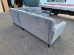 L-Shape Corner Grey Sofa with Suede-Effect Fabric | 5 Seaters, Wooden Feet - Image 9