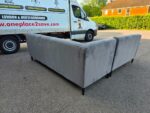 L-Shape Corner Grey Sofa with Suede-Effect Fabric | 5 Seaters, Wooden Feet - Image 10