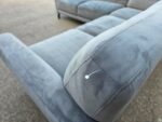 L-Shape Corner Grey Sofa with Suede-Effect Fabric | 5 Seaters, Wooden Feet - Image 12