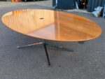 Knoll Inc Boardroom Table with Chrome Base | Elegant Oval Wood Top - 244cm