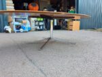 Knoll Inc Boardroom Table with Chrome Base | Elegant Oval Wood Top - 244cm - Image 4