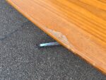 Knoll Inc Boardroom Table with Chrome Base | Elegant Oval Wood Top - 244cm - Image 11