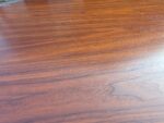 Knoll Inc Boardroom Table with Chrome Base | Oval Walnut Effect Top - 244cm - Image 4