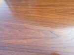 Knoll Inc Boardroom Table with Chrome Base | Oval Walnut Effect Top - 244cm - Image 6