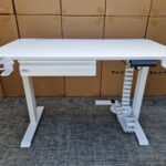 OHX White Electric Desk | Standing, Height Adjustable Workstation - 120x60cm