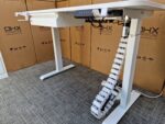 OHX White Electric Desk | Standing, Height Adjustable Workstation - 120x60cm - Image 2