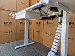 OHX White Electric Desk | Standing, Height Adjustable Workstation - 120x60cm - Image 3