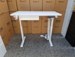 OHX White Electric Desk | Standing, Height Adjustable Workstation - 120x60cm - Image 6