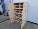 Wooden Locker Office Cabinet |  8-Door Maple Lockable Staff Storage Unit - Image 7
