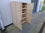 Wooden Locker Office Cabinet |  8-Door Maple Lockable Staff Storage Unit - Image 8
