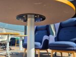 Haworth Mobile Circular Table | Project Collaboration | Lockable Castors - 80cm - Image 2