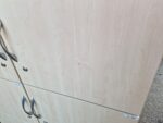 Wooden Locker Office Cabinet | 6-Door Maple Effect Lockable Staff Storage Unit - Image 6
