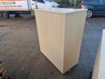 Wooden Locker Office Cabinet | 6-Door Maple Effect Lockable Staff Storage Unit - Image 9