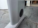 White Rectangular Office Desk with Cable Management, Grey Legs & Modesty Panel - Image 16