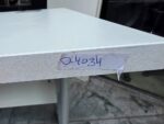 White Rectangular Office Desk with Cable Management, Grey Legs & Modesty Panel - Image 20