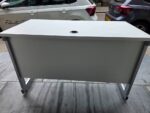 Rectangular Office Desk with Grey Frame and Modesty Panel - 120cm x 60cm - Image 5
