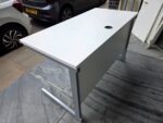 Rectangular Office Desk with Grey Frame and Modesty Panel - 120cm x 60cm - Image 6