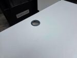 Rectangular Office Desk with Grey Frame and Modesty Panel - 120cm x 60cm - Image 7