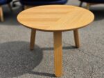 Circular Coffee Lounge Table | Oak Effect Wooden Side Table -  60cm Top