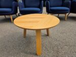 Circular Coffee Lounge Table | Oak Effect Wooden Side Table -  60cm Top - Image 4