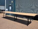 Frovi Relic Collaboration Table | Oak-Effect Top with Black Frame - 520cm