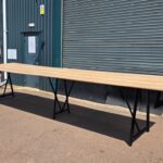 Frovi Relic Collaboration Table | Oak-Effect Top with Black Frame - 520cm