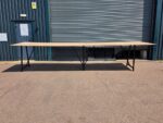 Frovi Relic Collaboration Table | Oak-Effect Top with Black Frame - 520cm - Image 6