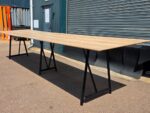 Frovi Relic Collaboration Table | Oak-Effect Top with Black Frame - 520cm - Image 8