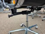 Black Swivel Office Chair | Faux Leather Seat | Chrome Arms & Castor Base - Image 16