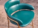 Arrmet Strike Bar Stool - Italian Upholstered Hospitality Green Seating - Image 2