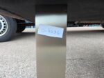 Reception Corner High Sofa with Steel Legs - Grey Suede Leather - 164cm - Image 13