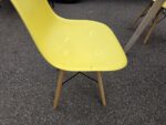 Square Meeting Table Set with 4 Yellow Eiffel Style Chairs - 90x90cm White Top - Image 5